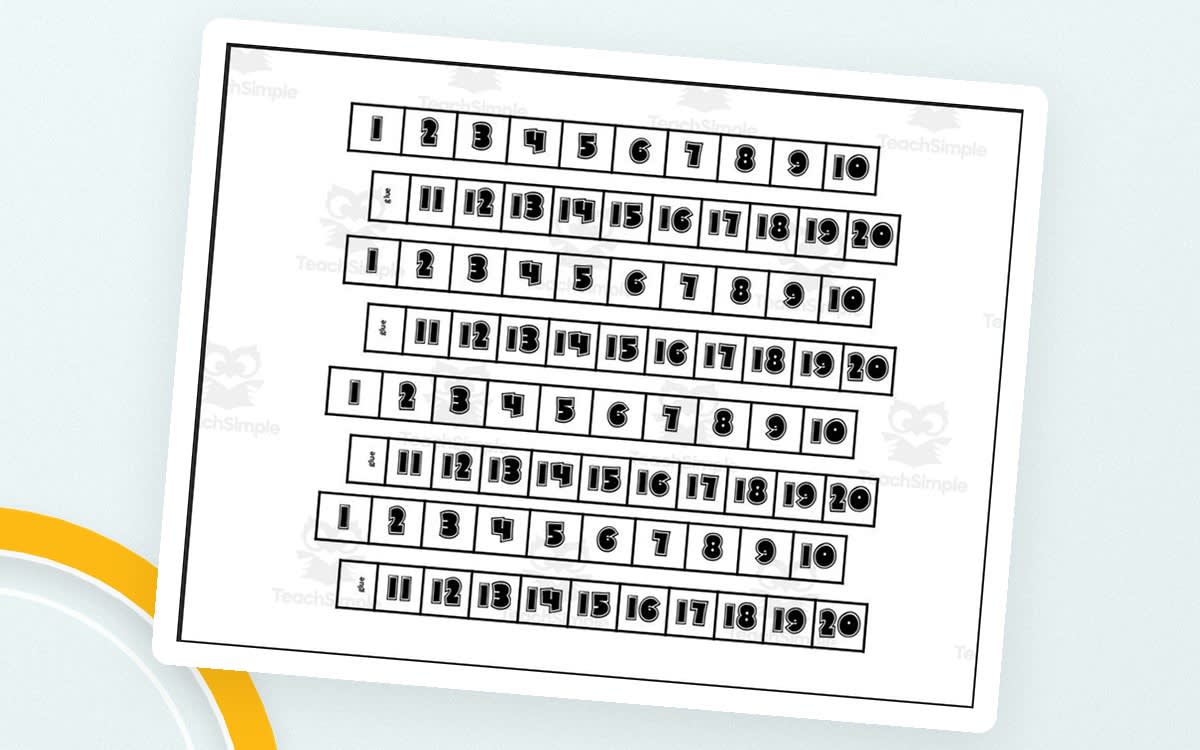 An educational teaching resource from Super Teacher Tactics entitled Number Line Boxes downloadable at Teach Simple.