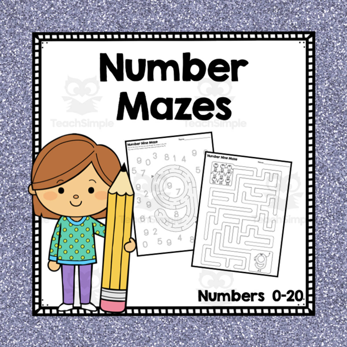 An educational teaching resource from Simply Schoolgirl entitled Number Mazes | Preschool Number Resources downloadable at Teach Simple.