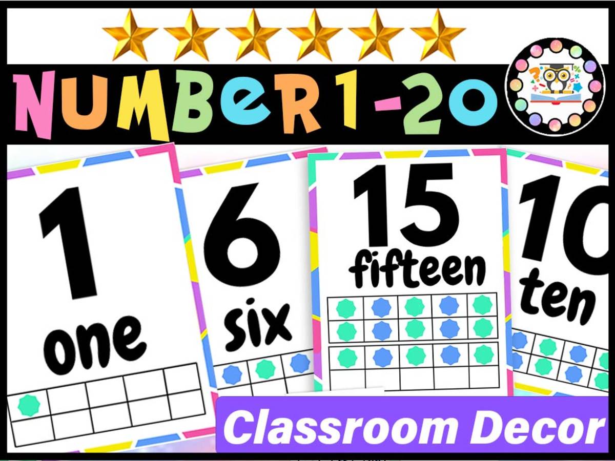An educational teaching resource from LAMO entitled Number Posters Ten Frames|Number Posters 0-20 Flash Cards Bright Color downloadable at Teach Simple.