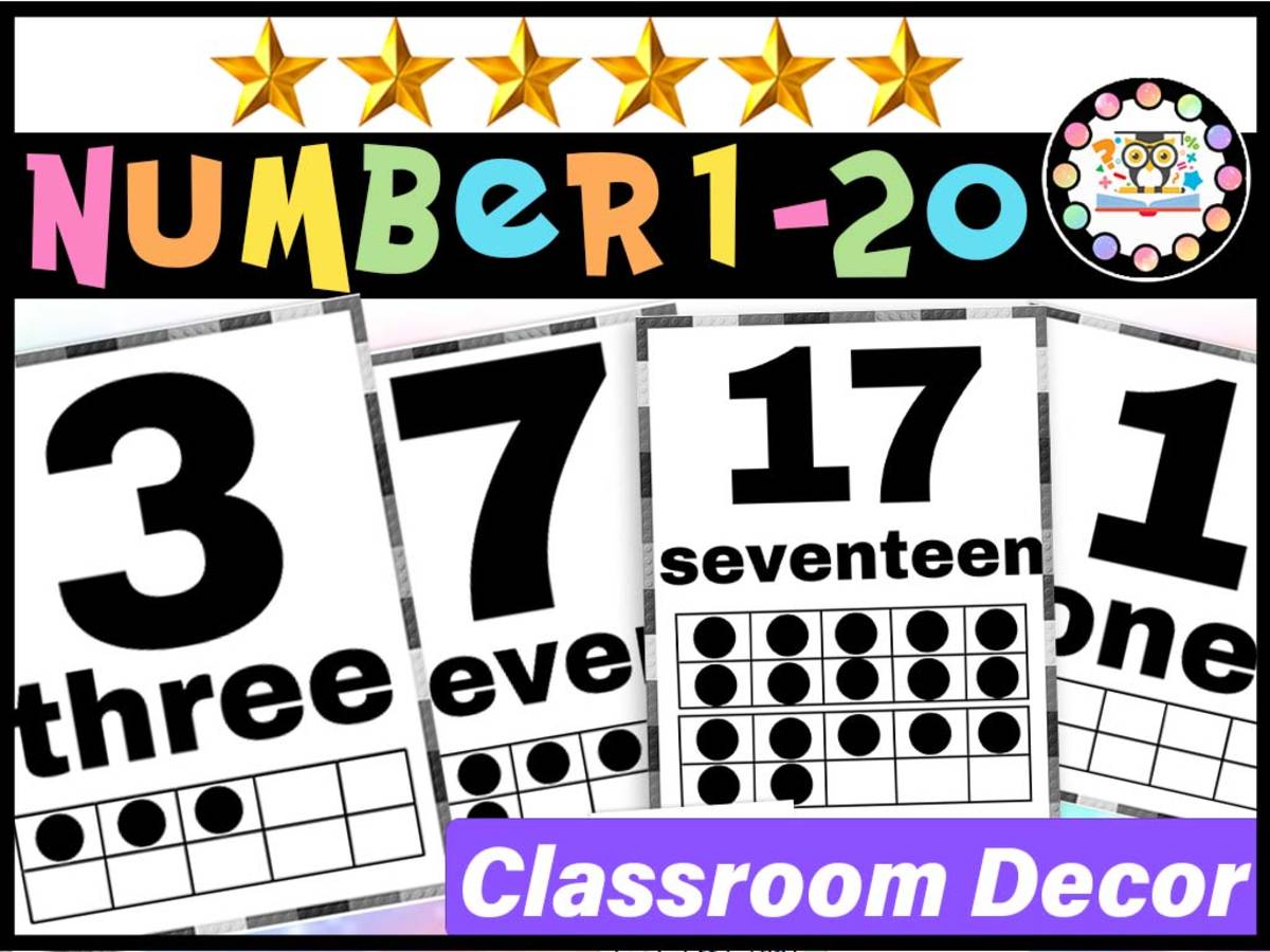 An educational teaching resource from LAMO entitled Number Posters with Ten Frames |Number Ten Frames 1-20 Classroom Decor downloadable at Teach Simple.
