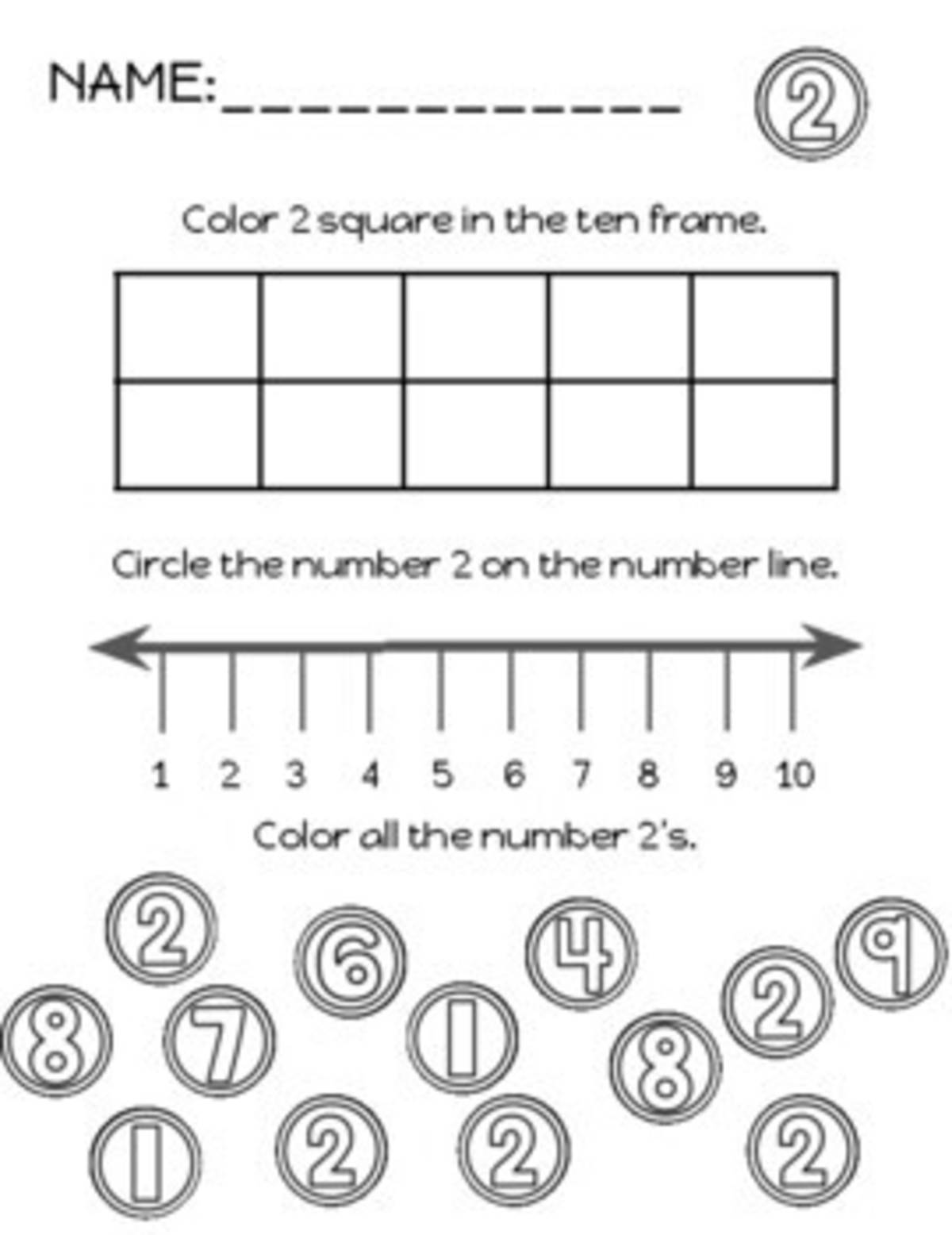 An educational teaching resource from My Kind of Crazy entitled Number Practice 1-10 downloadable at Teach Simple.