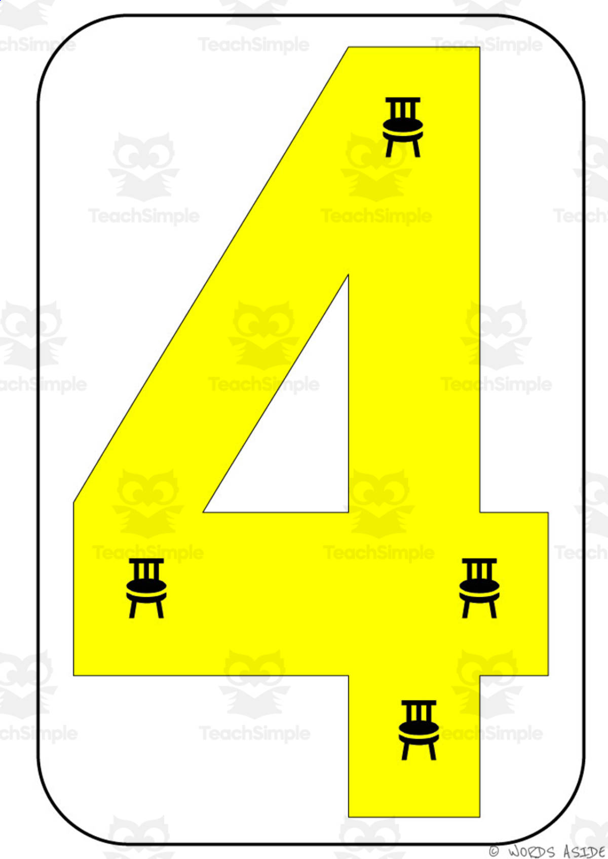 An educational teaching resource from WORDS ASIDE entitled Number Symbol Representation Cards Set C3 downloadable at Teach Simple.