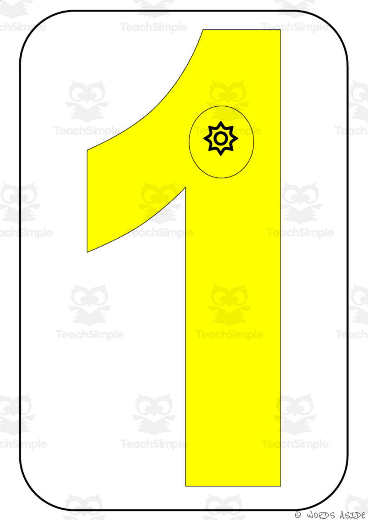 An educational teaching resource from WORDS ASIDE entitled Number Symbol Representation Cards Set D10 downloadable at Teach Simple.