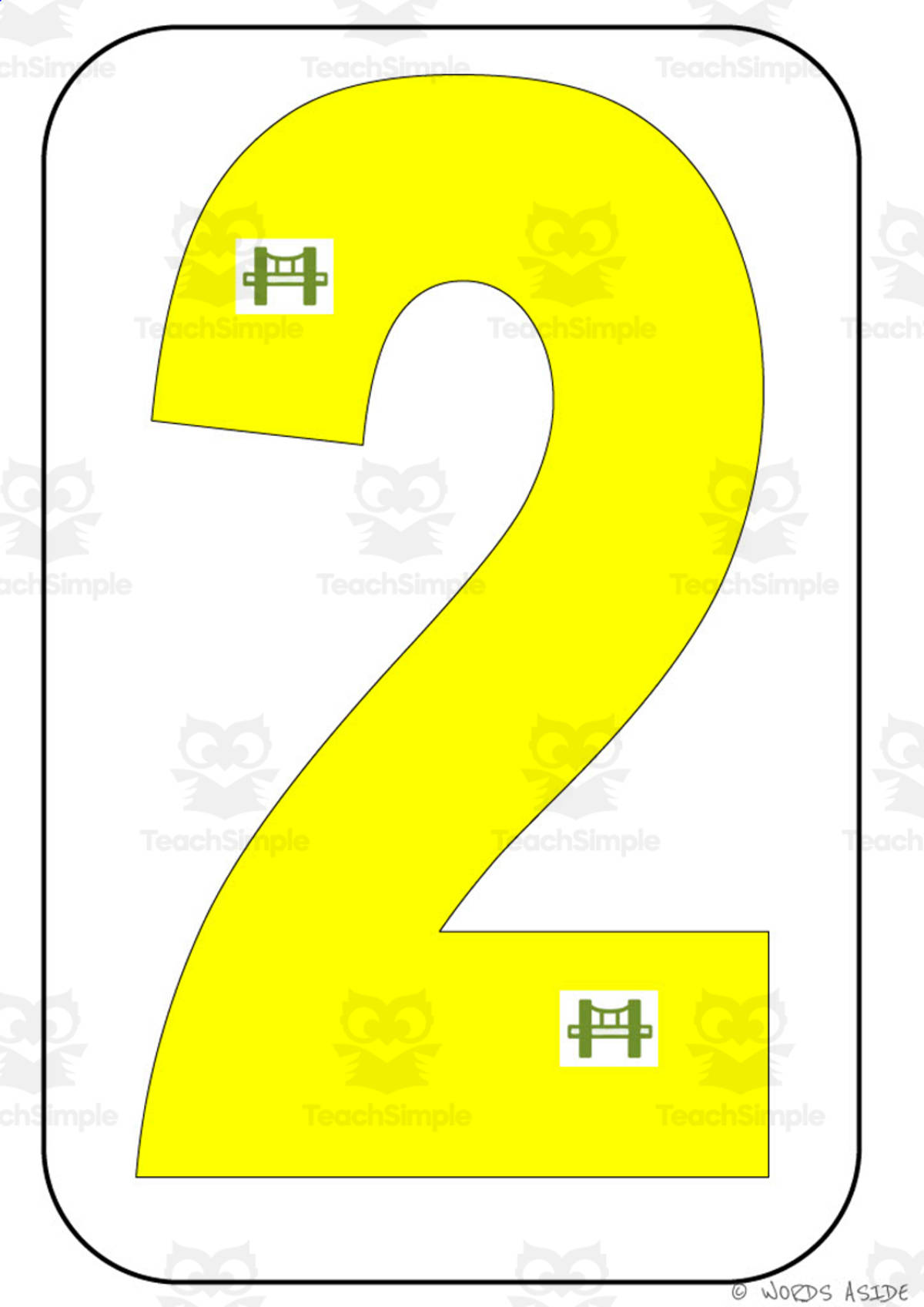 An educational teaching resource from WORDS ASIDE entitled Number Symbol Representation Cards Set E9 downloadable at Teach Simple.