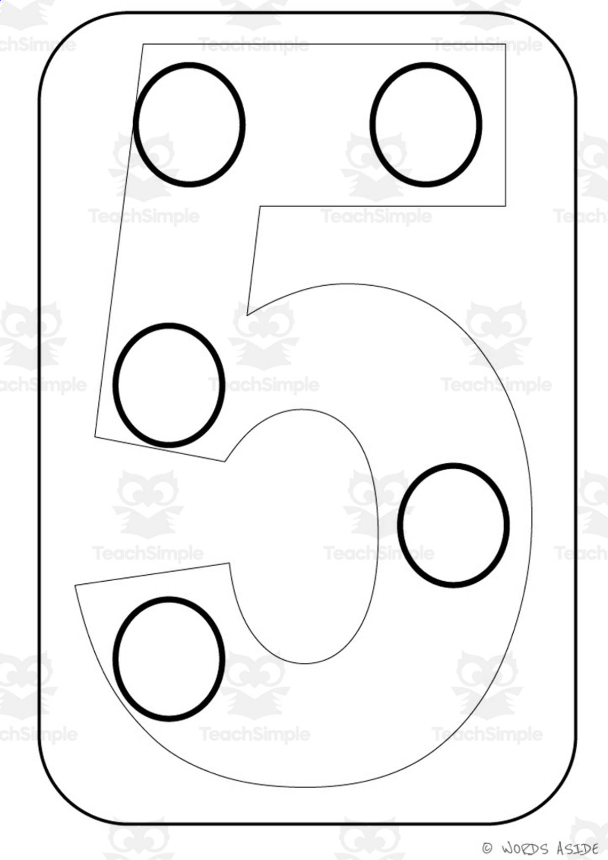 An educational teaching resource from WORDS ASIDE entitled Number Symbol Representation Cards Set G1 downloadable at Teach Simple.