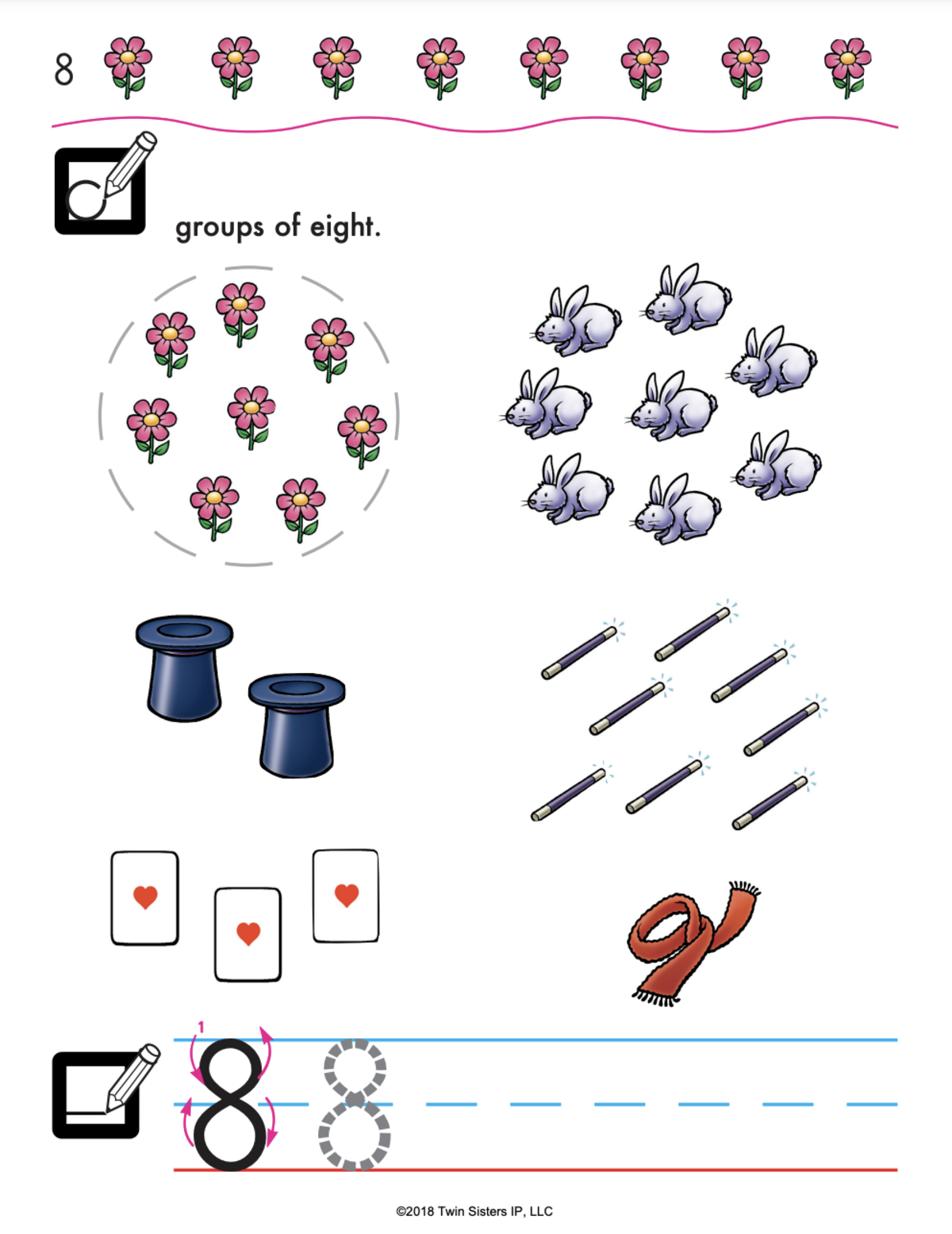 An educational teaching resource from Twin Sisters Digital Media entitled Numbers 6-10 Printable Workbook downloadable at Teach Simple.