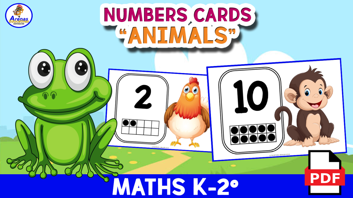 An educational teaching resource from EDITORIAL LAURA EDUCA entitled NUMBERS FRAMES 1 TO 10 - Animals Theme downloadable at Teach Simple.