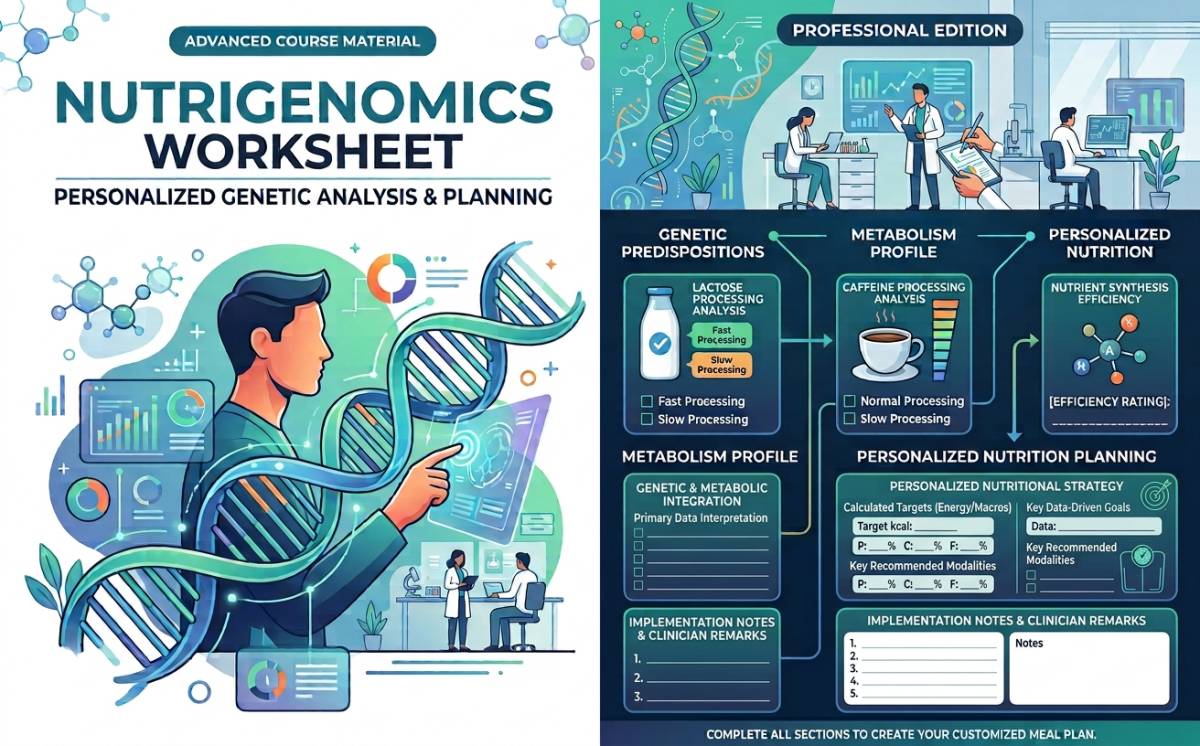 An educational teaching resource from Creative Book Store entitled Nutrigenomics & DNA-Based Diet Planning downloadable at Teach Simple.