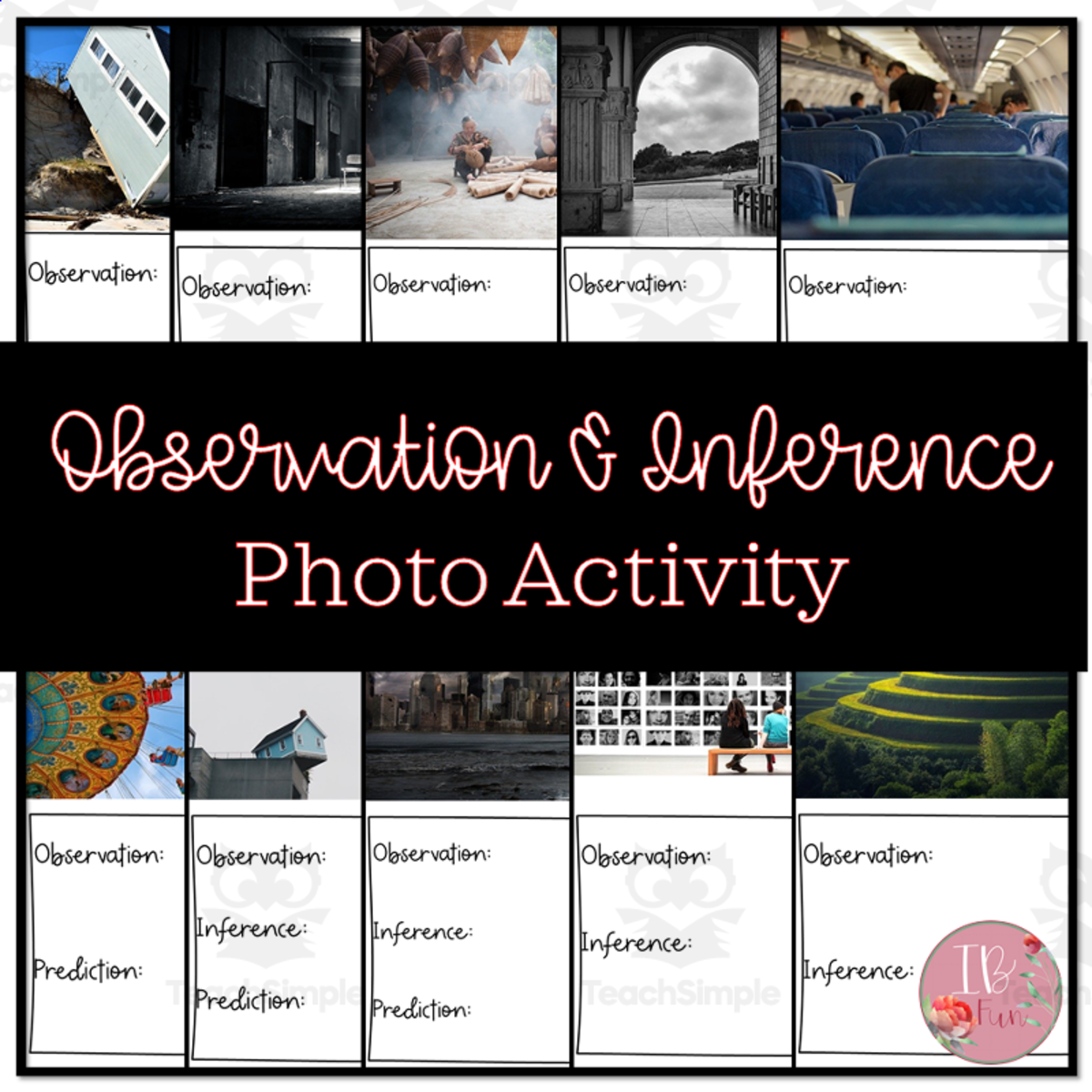 An educational teaching resource from Maude in the Middle entitled Observation and Photo Inference Activity downloadable at Teach Simple.