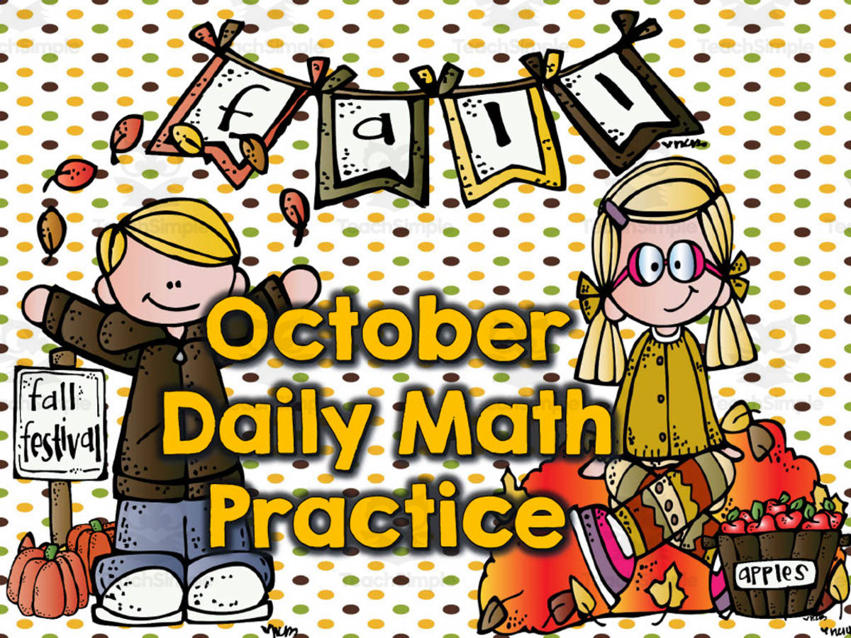 An educational teaching resource from Kerry Boles entitled October Daily Math Practice downloadable at Teach Simple.