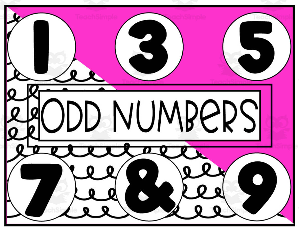 An educational teaching resource from Rathgeber Resources entitled Odd & Even Posters downloadable at Teach Simple.