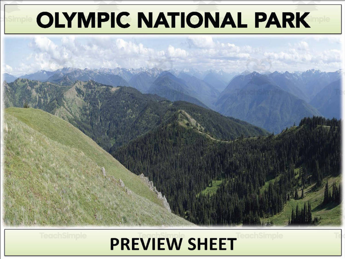 An educational teaching resource from Mr Gray History entitled Olympic National Park Geography Unit downloadable at Teach Simple.