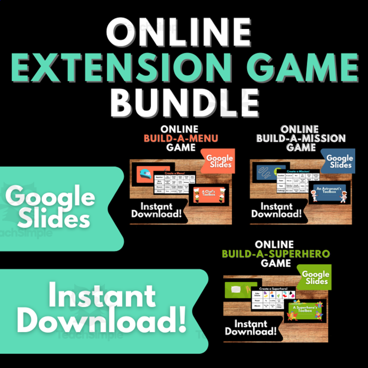 An educational teaching resource from Melissa Is Teaching entitled Online Superhero Chef Astronaut Game Problem Solving Writing Extension Activity downloadable at Teach Simple.