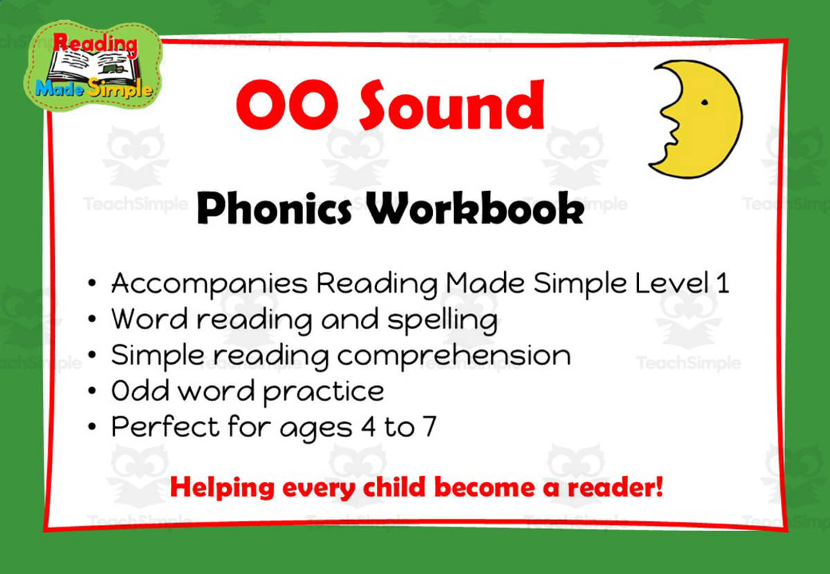 An educational teaching resource from Lilibette's Resources entitled OO Phonics Workbook Reading Made Simple downloadable at Teach Simple.