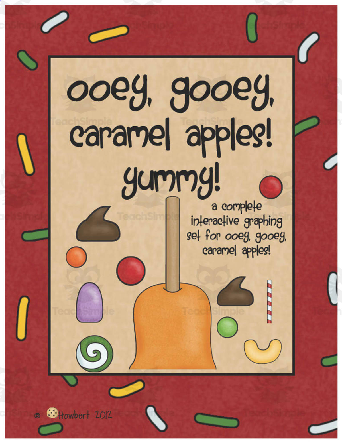 An educational teaching resource from Second Grade Smartypants entitled Ooey, Gooey Caramel Apples Activity | Interactive Graphing Set downloadable at Teach Simple.