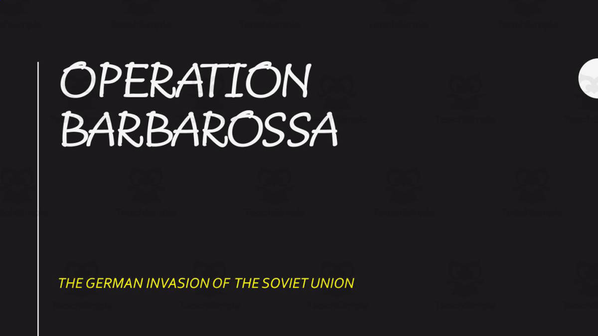 An educational teaching resource from Jason Stein entitled Operation Barbarossa Presentation & Notes downloadable at Teach Simple.