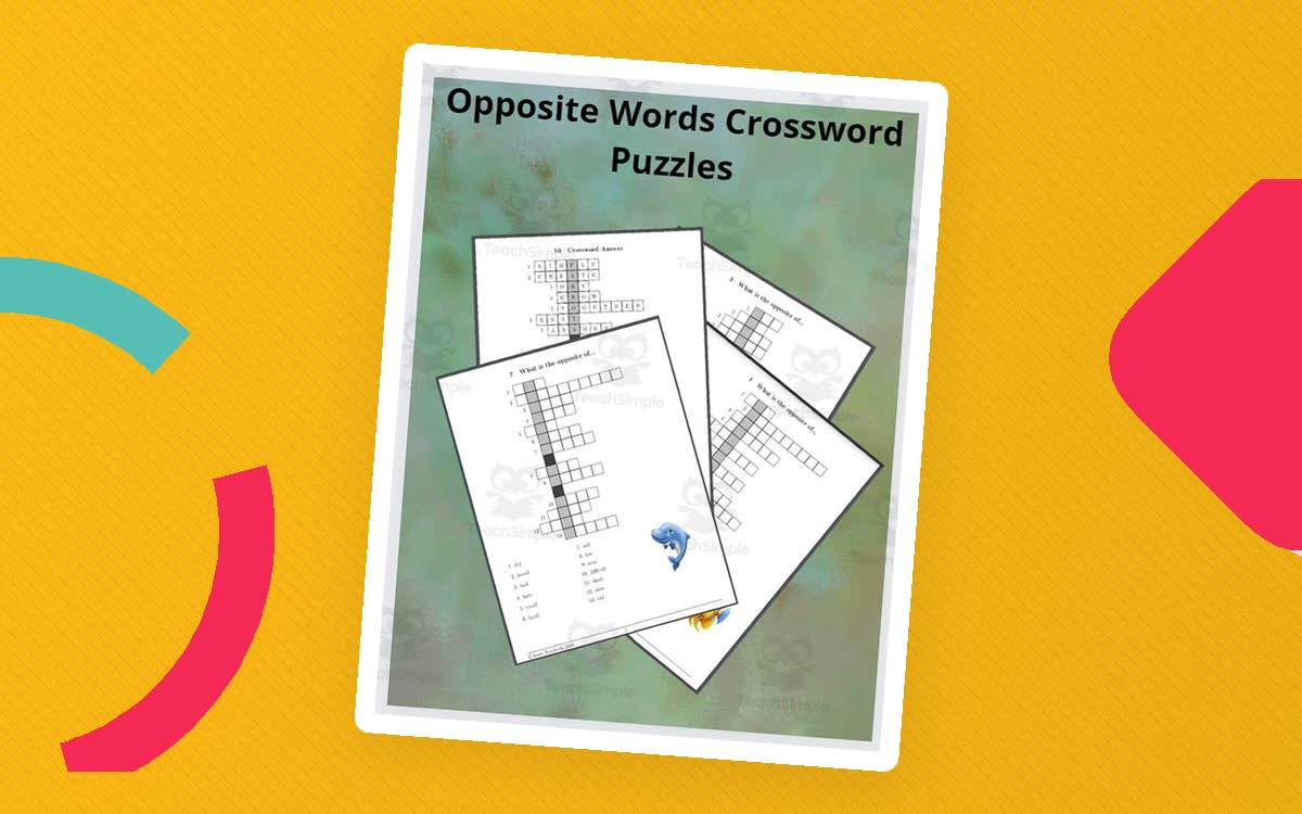 An educational teaching resource from TheBrightestKid entitled Opposite Words Crossword Puzzles for Spelling English downloadable at Teach Simple.