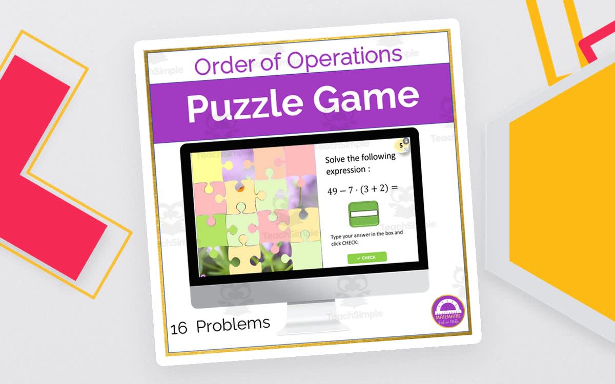 An educational teaching resource from Matemaths entitled Order of Operations Mystery Picture Maths Digital Activity downloadable at Teach Simple.