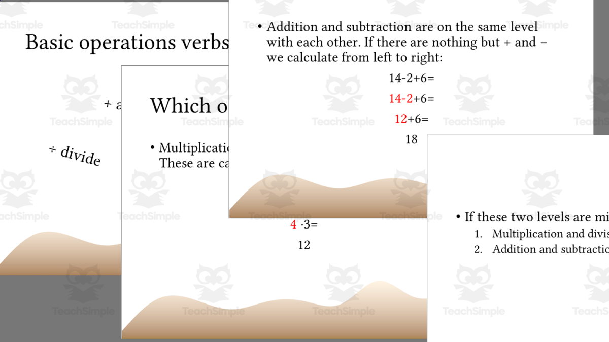 An educational teaching resource from TheBrightestKid entitled Order of Operations PowerPoint for 3rd and 4th Grades downloadable at Teach Simple.