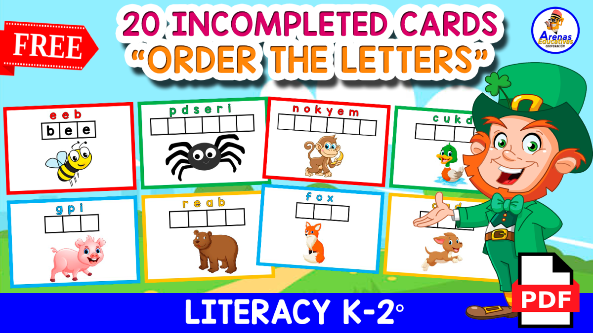 An educational teaching resource from EDITORIAL LAURA EDUCA entitled ORDER THE LETTERS | Animals Themed downloadable at Teach Simple.