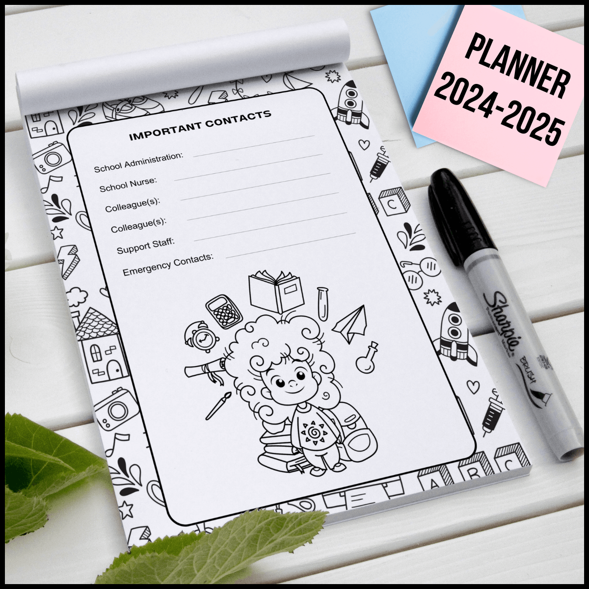 An educational teaching resource from 1 Teaches 2 Learn entitled Organize & Excel: 2023-2024 Teacher Planner & More downloadable at Teach Simple.