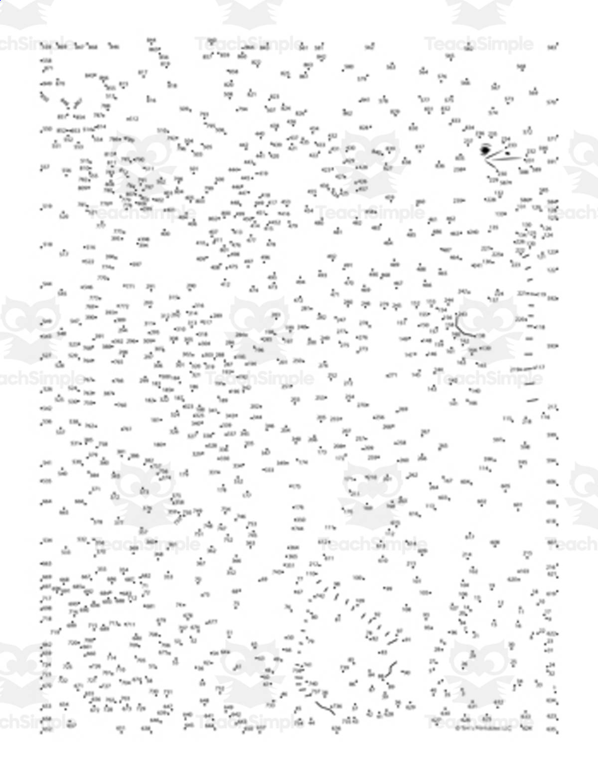 An educational teaching resource from Tim's Printables entitled Ostrich Connect the Dots PDF downloadable at Teach Simple.