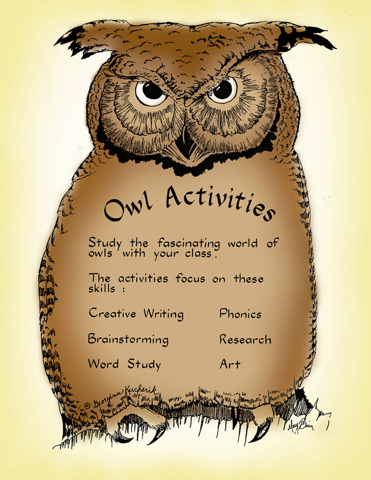An educational teaching resource from Classroom Complete Press entitled OWL ACTIVITIES Gr. 2-4 downloadable at Teach Simple.