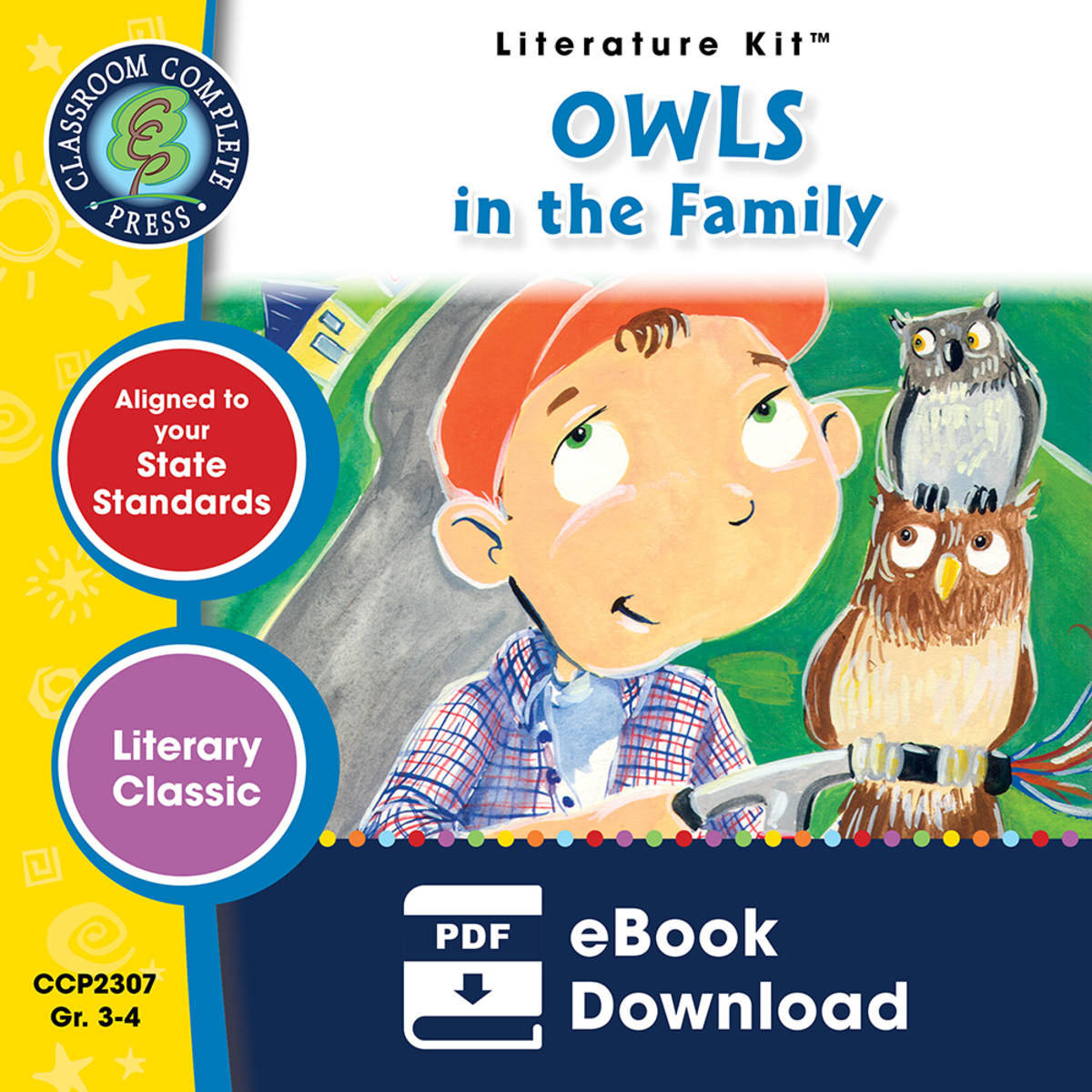 An educational teaching resource from Classroom Complete Press entitled Owls in the Family - Literature Kit Gr. 3-4 downloadable at Teach Simple.