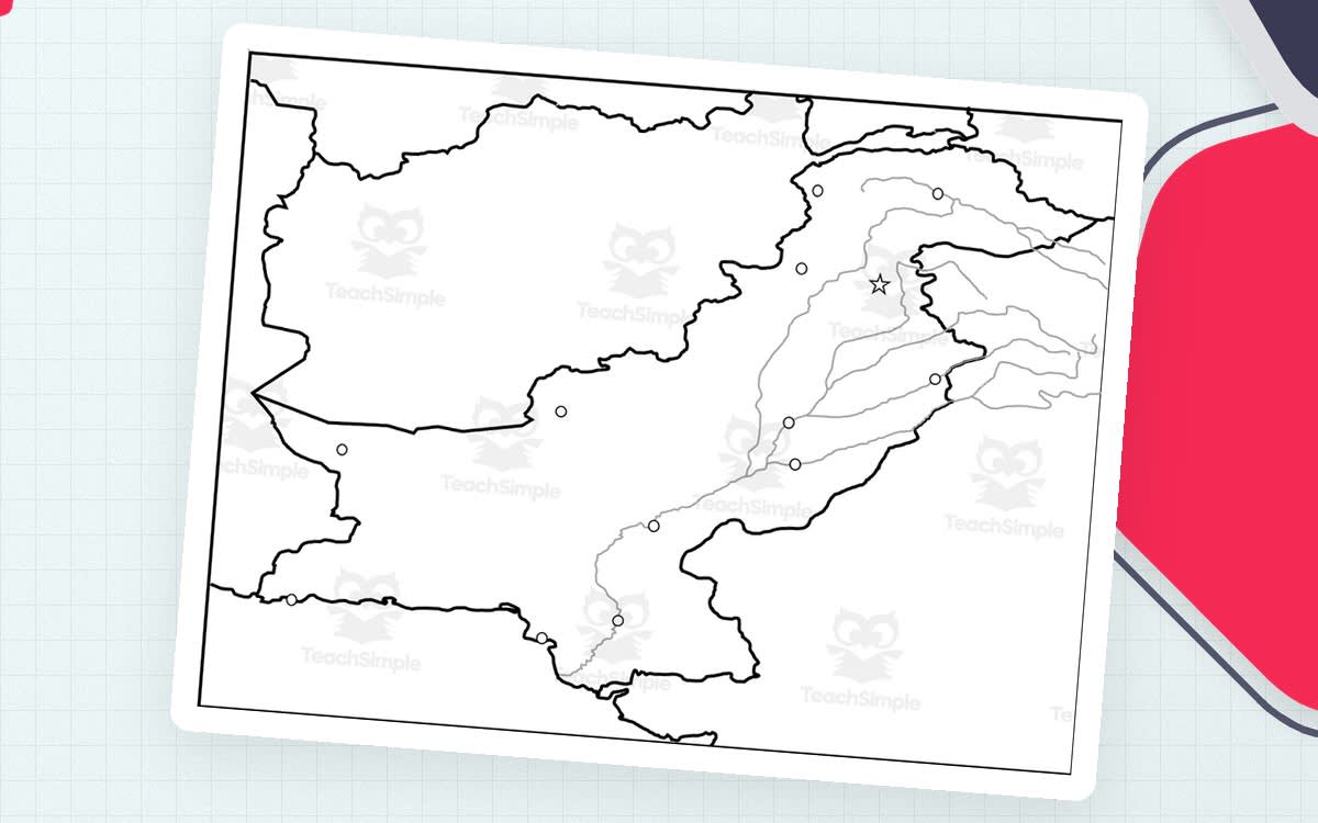 An educational teaching resource from Mr Gray History entitled Pakistan Map Resources – 12 Map Layers downloadable at Teach Simple.