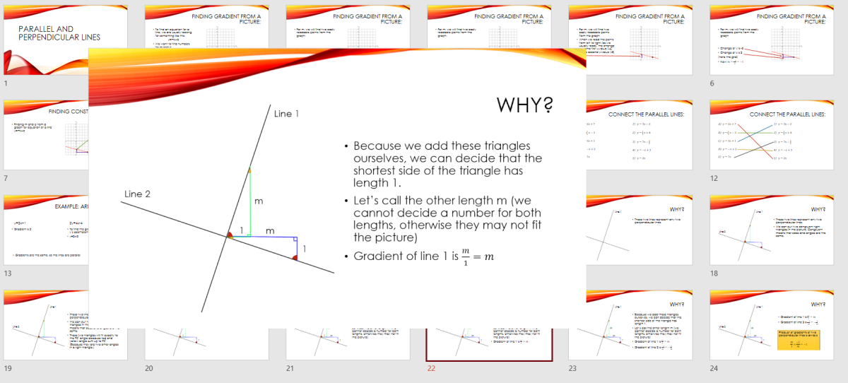 An educational teaching resource from TheBrightestKid entitled Parallel and perpendicular lines PowerPoint includes proof downloadable at Teach Simple.