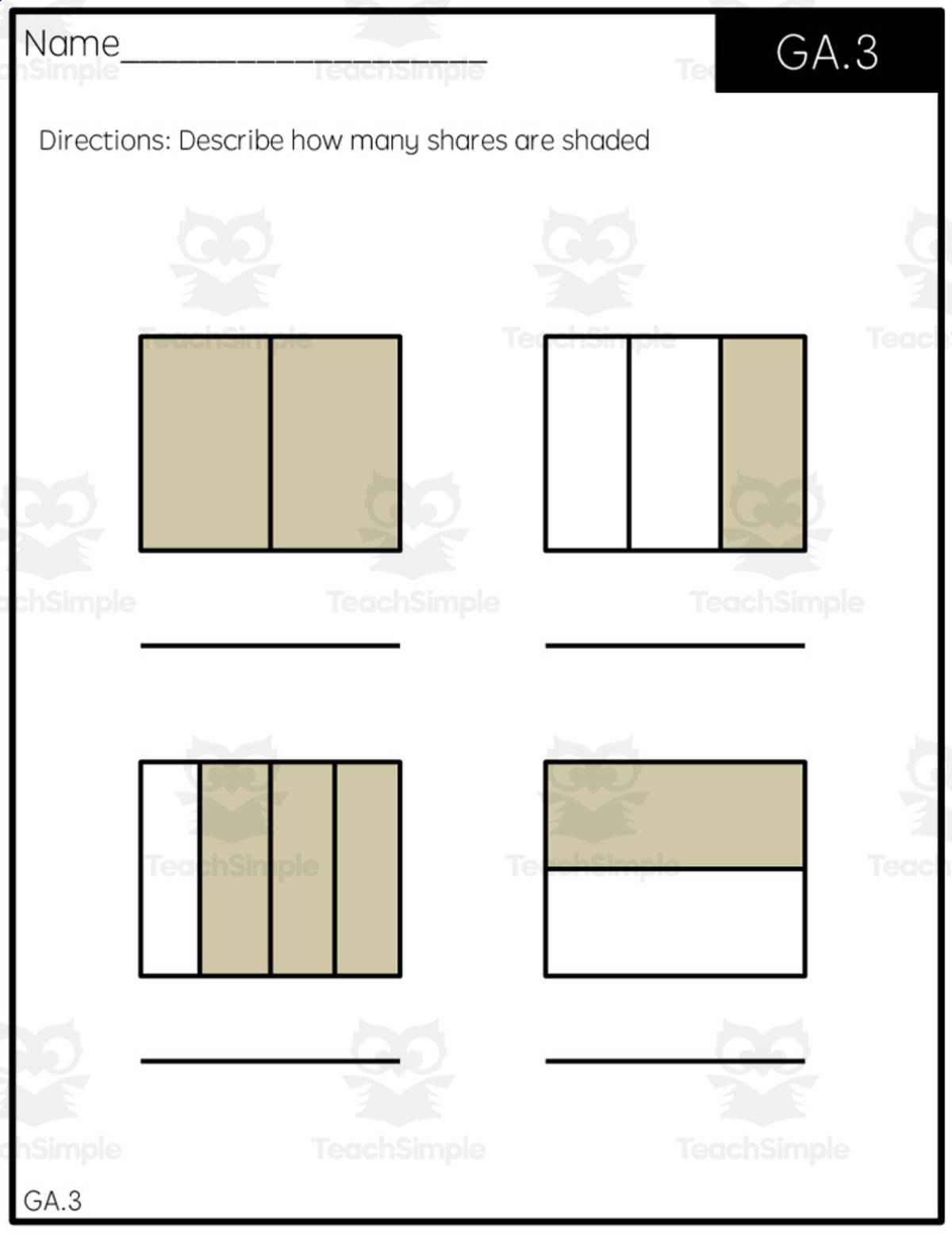 An educational teaching resource from Rebecca Hurd entitled Partitioning Quick Check 11 downloadable at Teach Simple.
