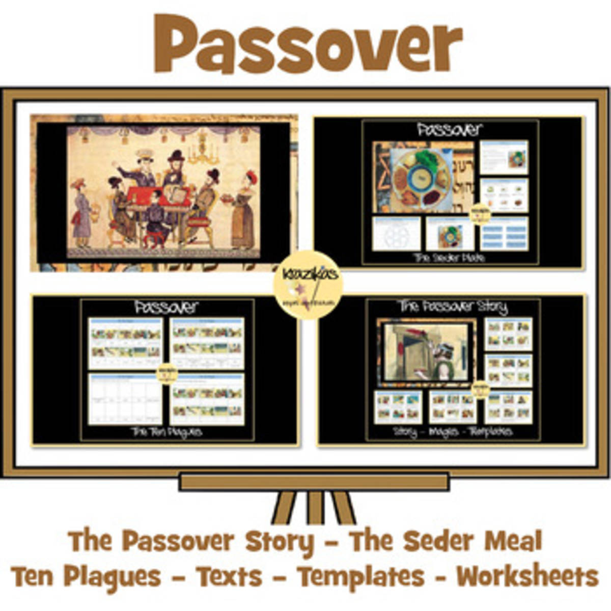 An educational teaching resource from Inspire and Educate By Krazikas entitled Passover - Ten Plagues, Passover Story, Seder Meal downloadable at Teach Simple.