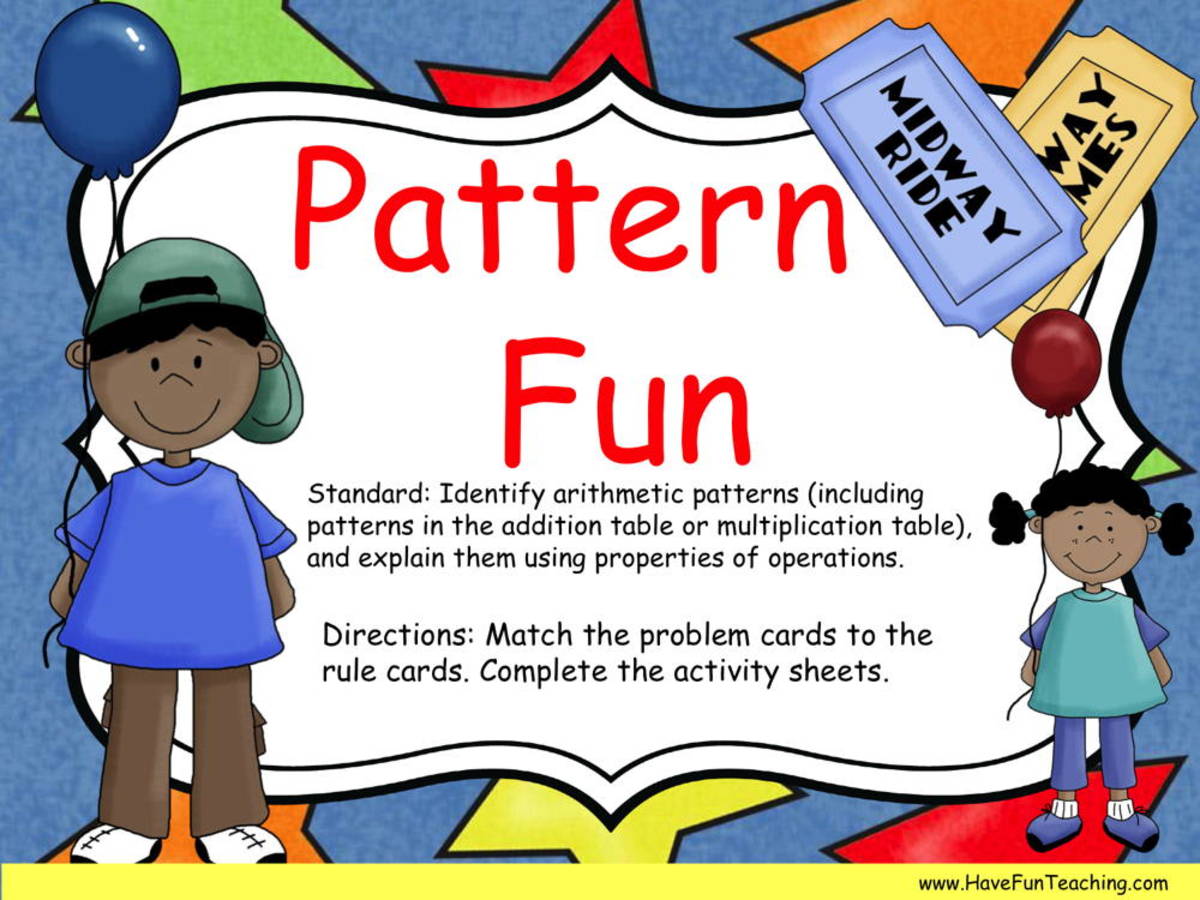 An educational teaching resource from Have Fun Teaching entitled Pattern Fun Arithmetic Activity downloadable at Teach Simple.