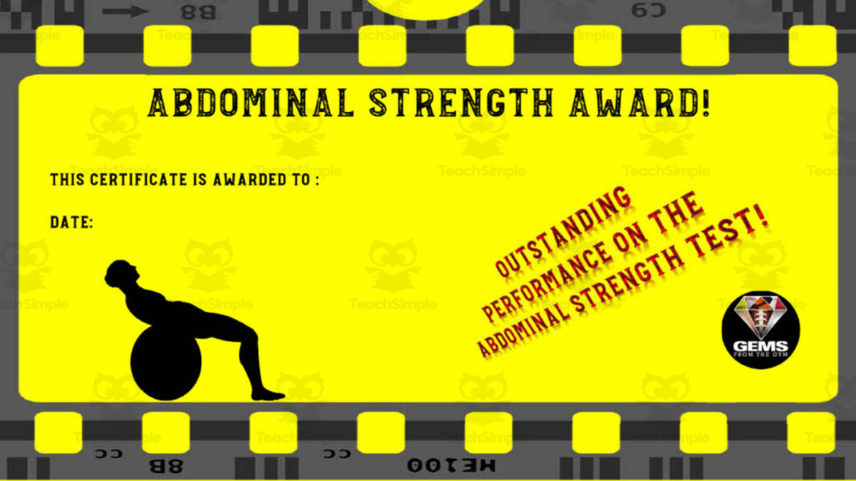 An educational teaching resource from Gems from the Gym entitled PE Fitness Testing Awards downloadable at Teach Simple.