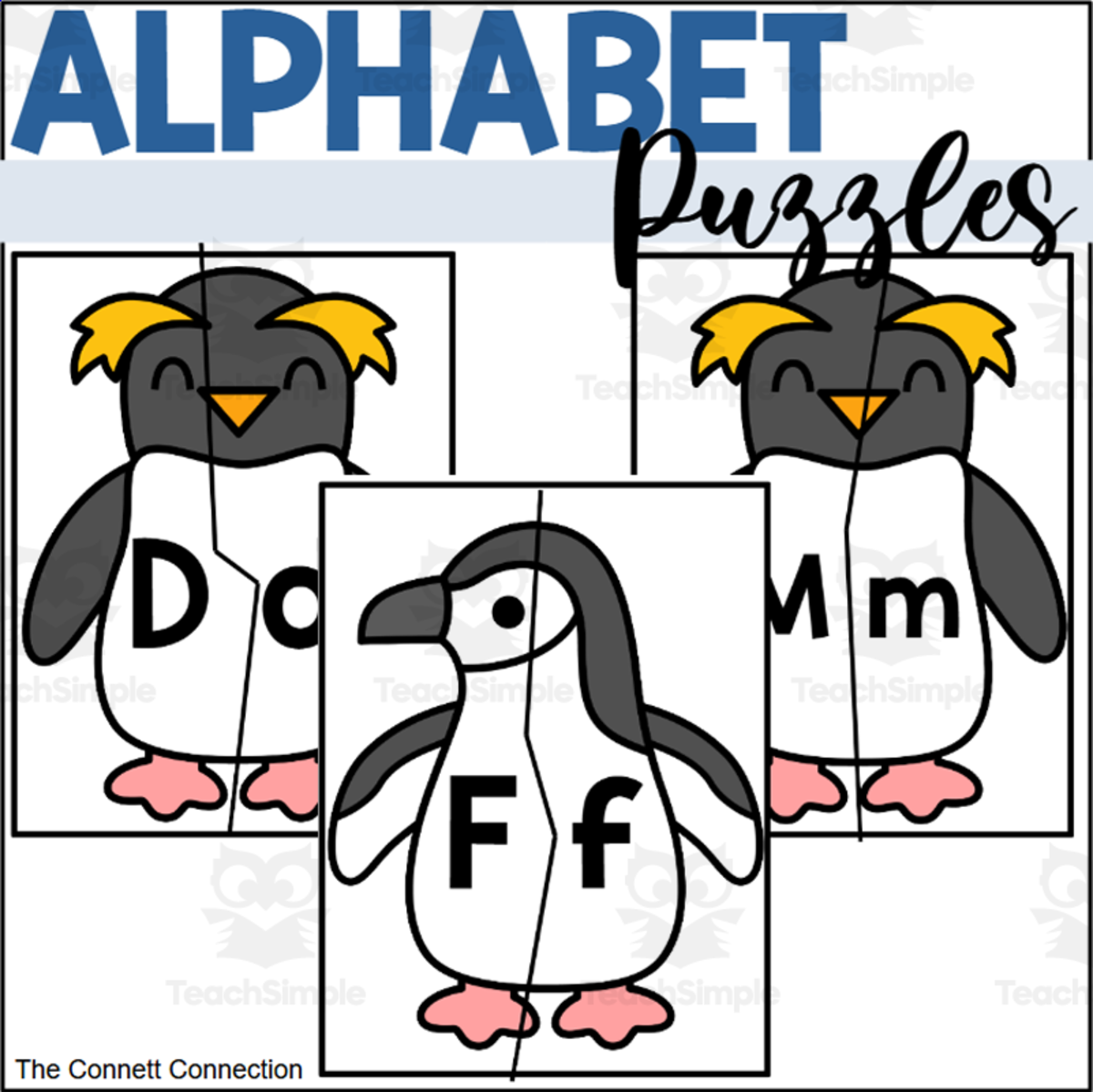An educational teaching resource from The Connett Connection entitled Penguin Alphabet Puzzles downloadable at Teach Simple.