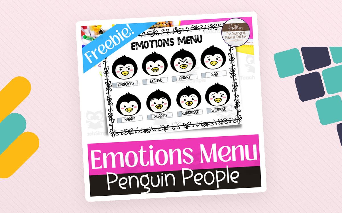 An educational teaching resource from The Feelings and Friends Teacher entitled Penguin Feelings Chart and Reference Poster For Emotions downloadable at Teach Simple.