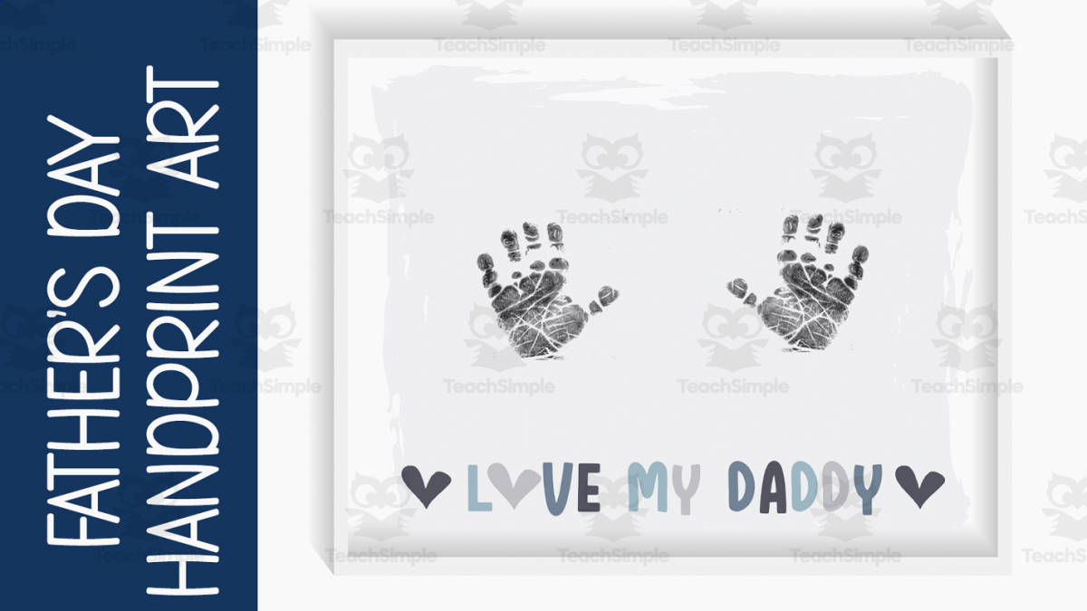 An educational teaching resource from Forever June Digital Design entitled Personalized Father's Day Gift for Dad, DIY Handprint Crafts for Kids, Preschool Teacher Resources, Kindergarten Printables, Homeschool Activities, Pre-K Art downloadable at Teach Simple.