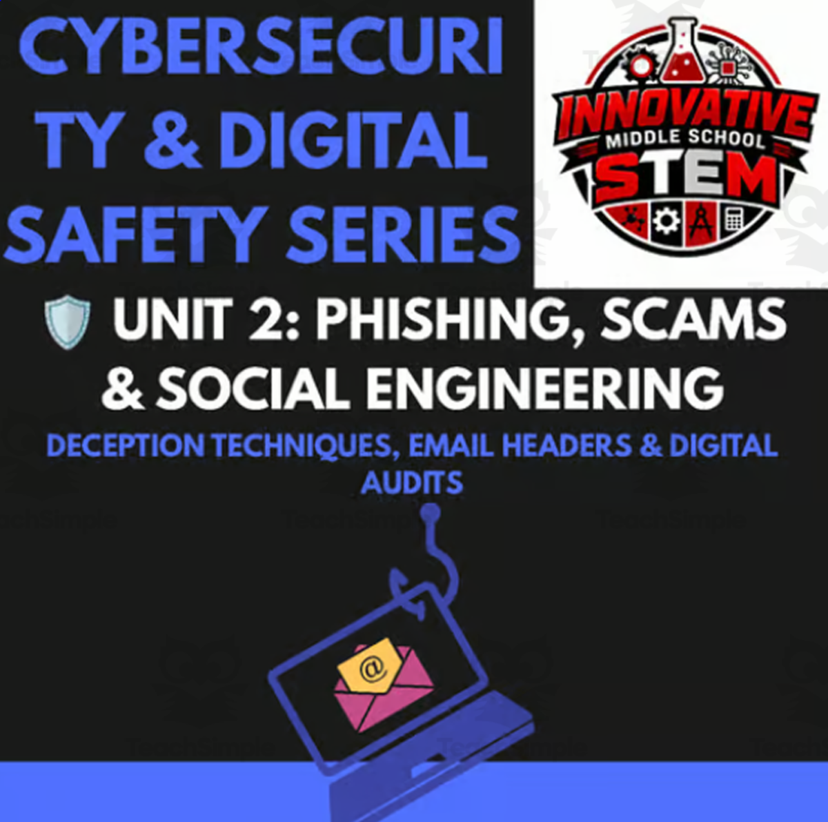 Phishing, Scams & Social Engineering: Cybersecurity Pack (Grades 6–12) preview