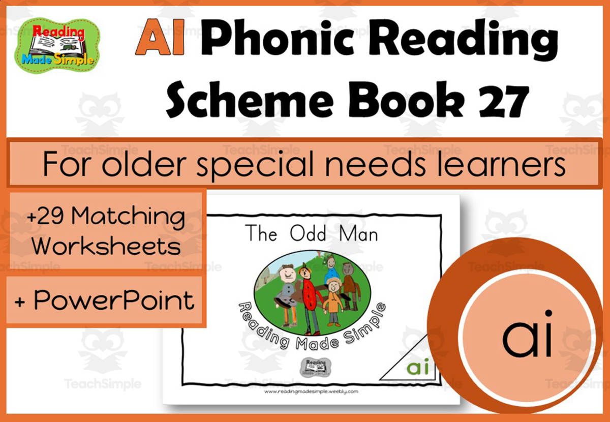 An educational teaching resource from Lilibette's Resources entitled Phonic Reading Scheme for Older Students: AI: Book 27 downloadable at Teach Simple.