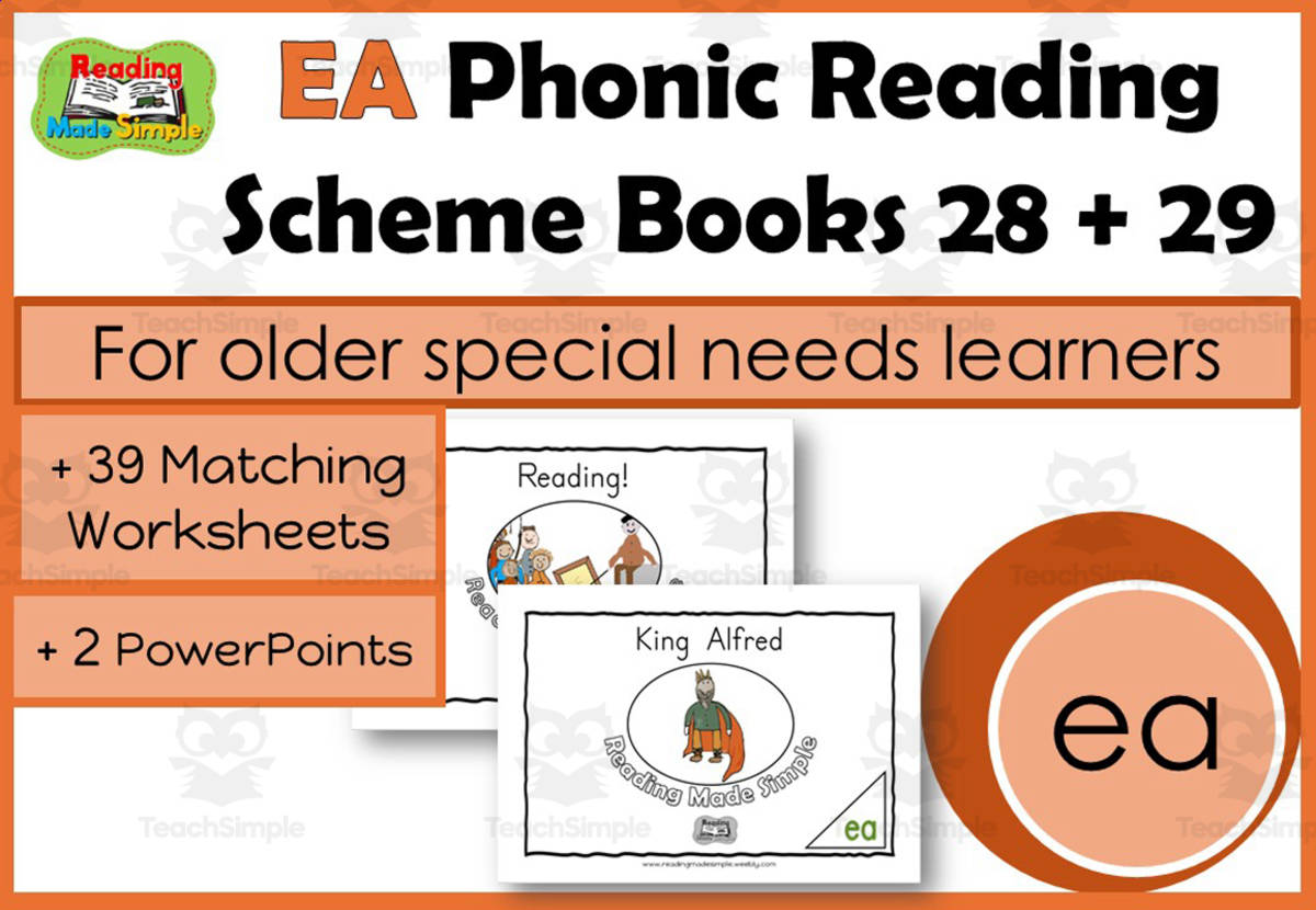 An educational teaching resource from Lilibette's Resources entitled Phonic Reading Scheme for Older Students: EA:  Book 28 + 29 downloadable at Teach Simple.