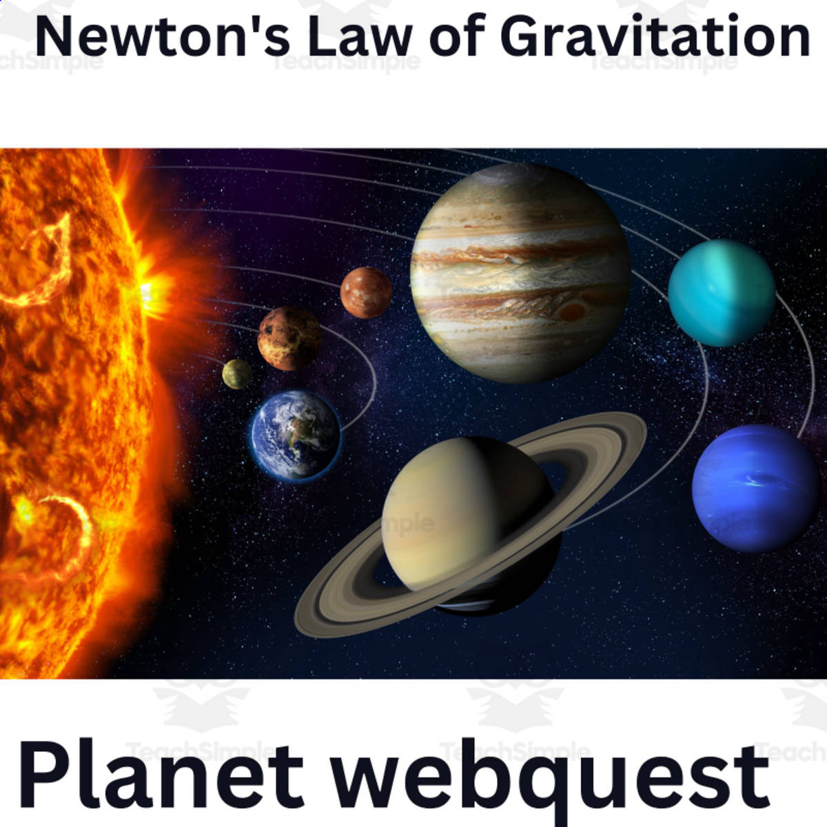 An educational teaching resource from The Lesson Pony entitled Physics Newton's Law of Gravitation Subplots downloadable at Teach Simple.