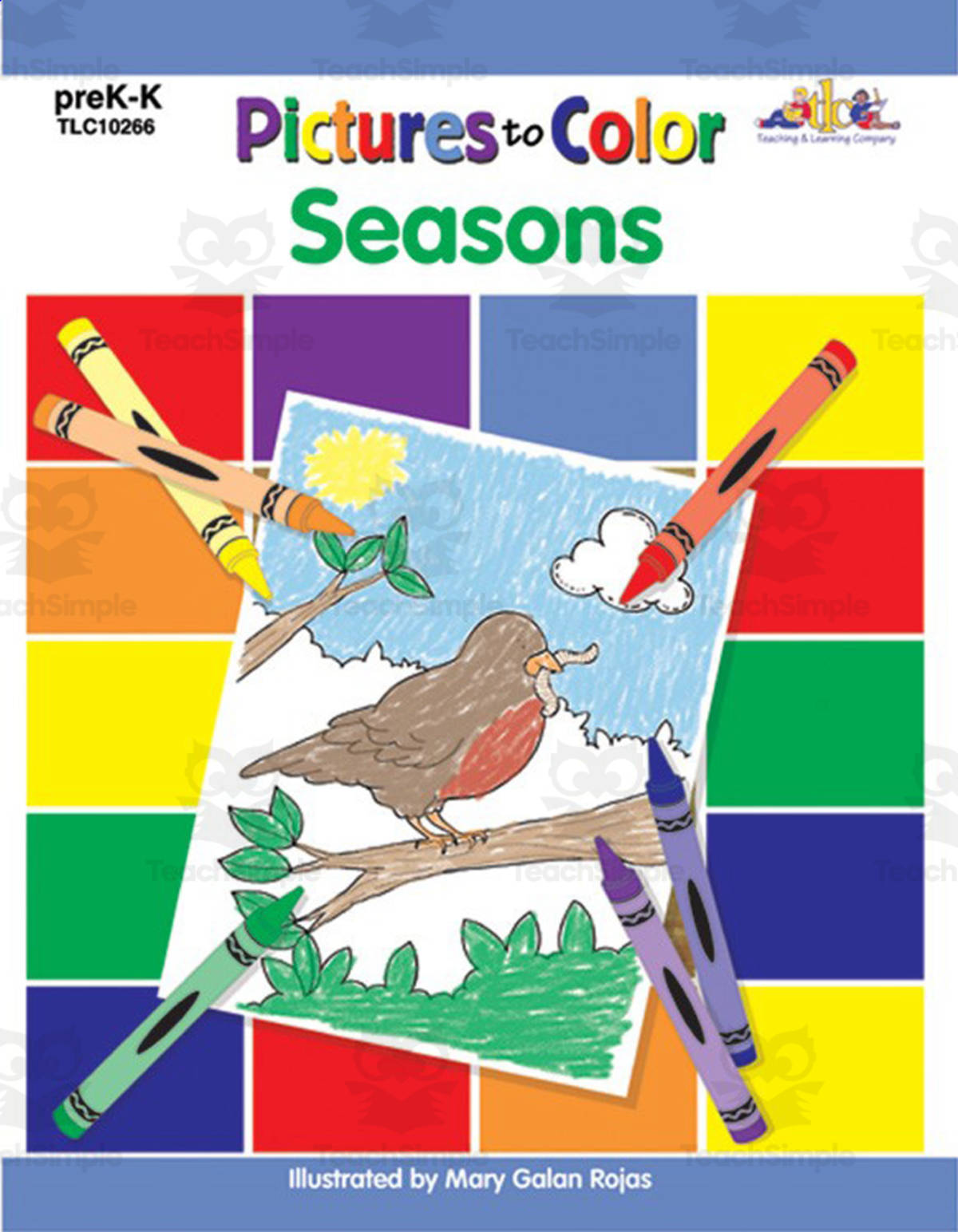 An educational teaching resource from Classroom Complete Press entitled Pictures to Color: Seasons downloadable at Teach Simple.