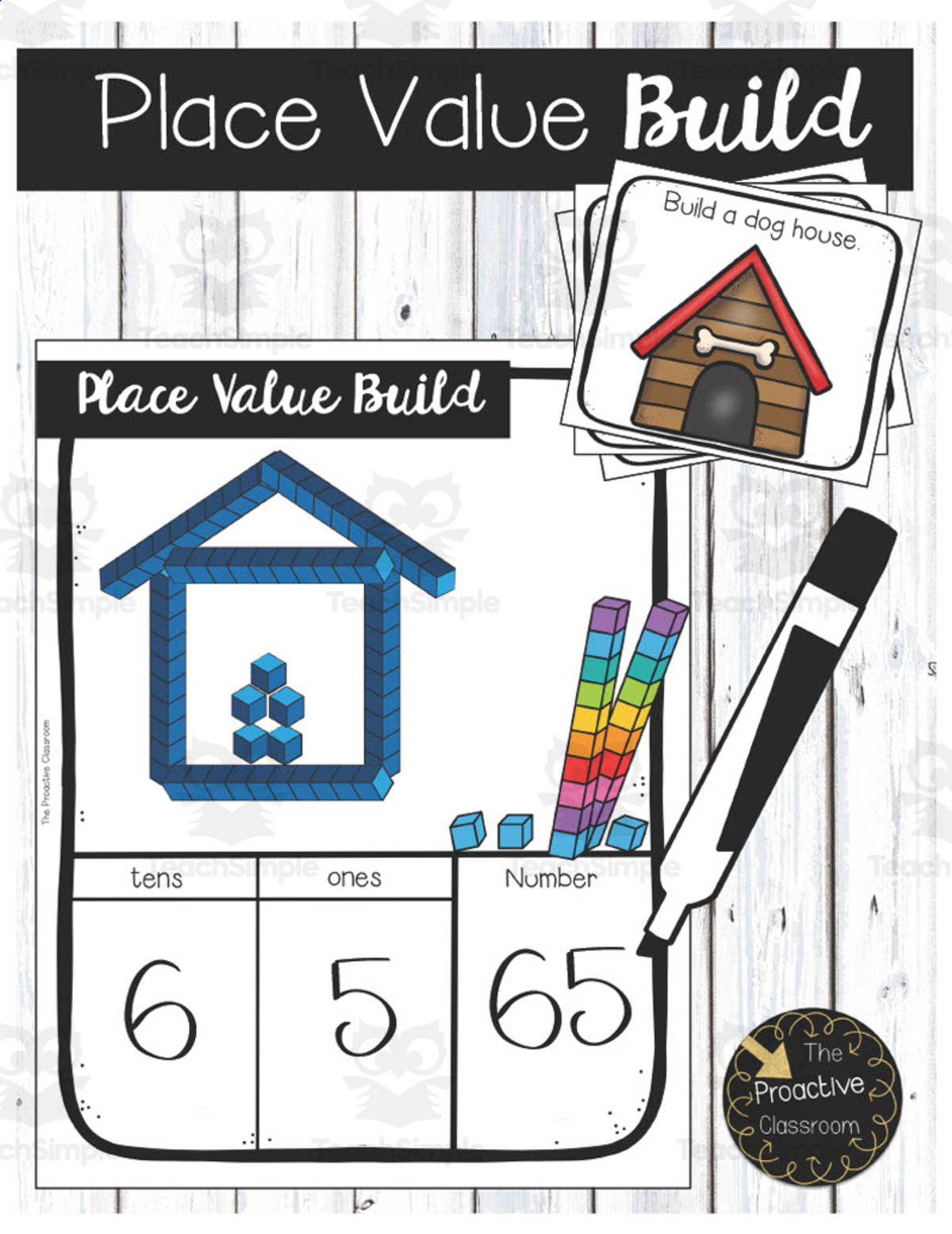 An educational teaching resource from The Proactive Classroom entitled Place Value Build downloadable at Teach Simple.