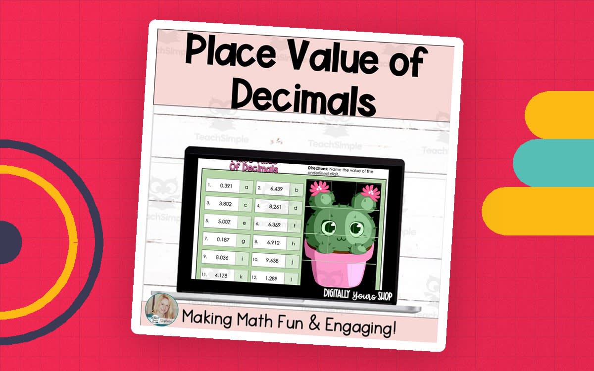 An educational teaching resource from Digitally Yours Shop entitled Place Value of Decimals Digital Self-Checking Activity downloadable at Teach Simple.