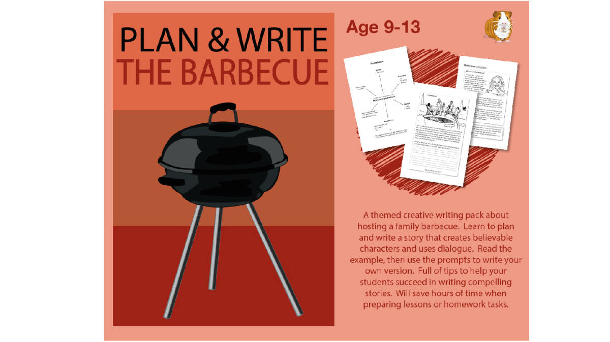 An educational teaching resource from Guinea Pig Education entitled Plan And Write A Story Called 'The Barbecue' Age 9-12 downloadable at Teach Simple.