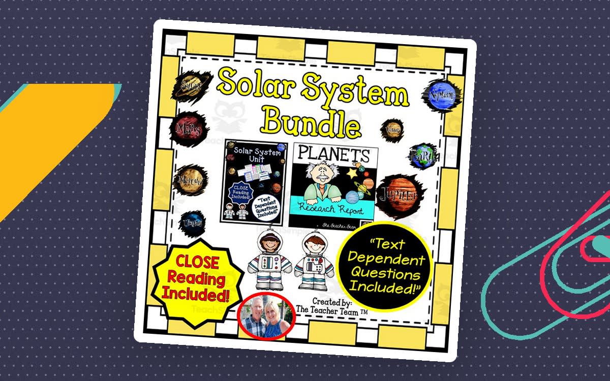 An educational teaching resource from The Teacher Team entitled Planets and Solar System Unit downloadable at Teach Simple.