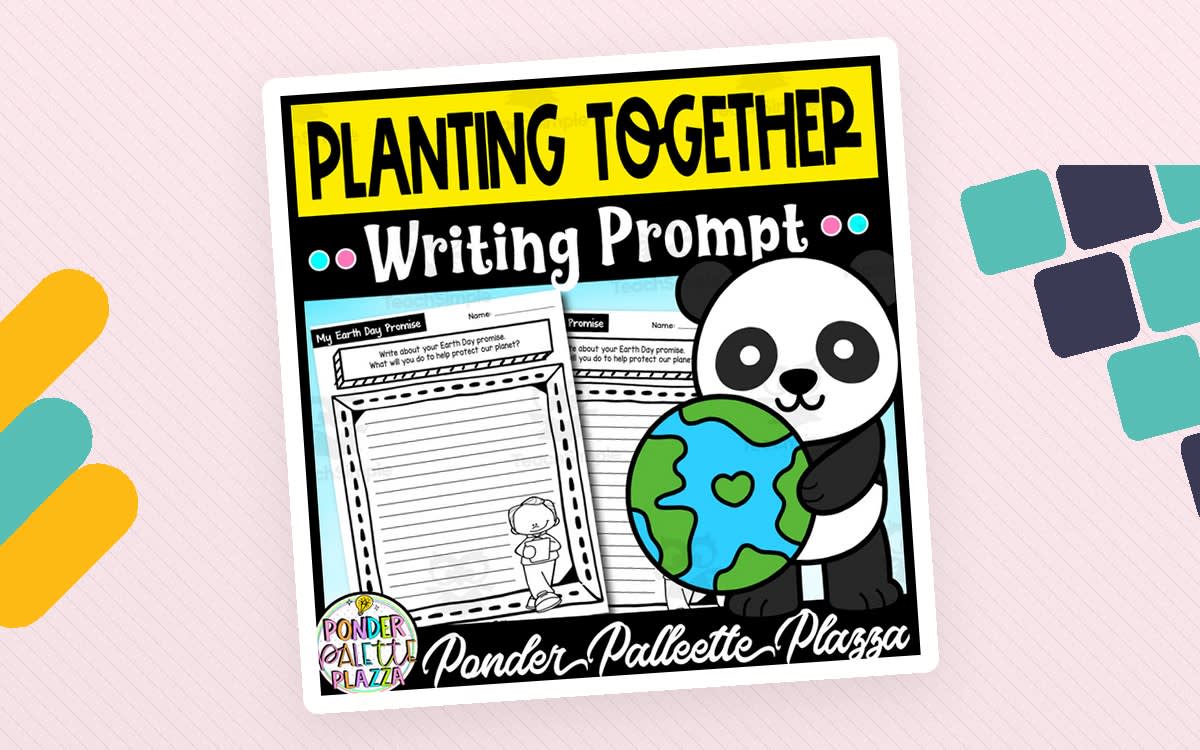 An educational teaching resource from Ponder Palette Plazza entitled Planting a Garden with My Family - Writing Prompt downloadable at Teach Simple.