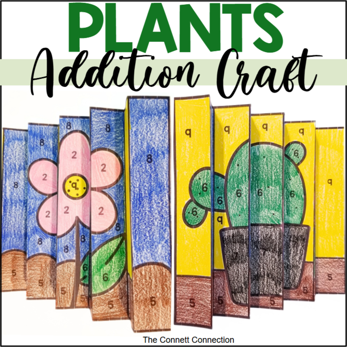 An educational teaching resource from The Connett Connection entitled Plants Themed Agamograph Addition Craft downloadable at Teach Simple.
