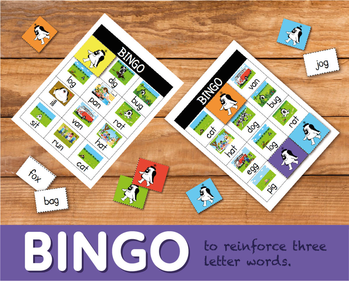 An educational teaching resource from Guinea Pig Education entitled Play Bingo To Reinforce Three Letter Words (4-7 years) downloadable at Teach Simple.
