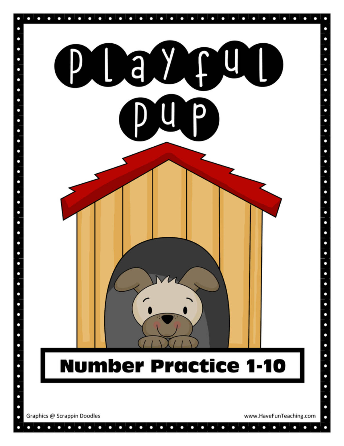 An educational teaching resource from Have Fun Teaching entitled Playful Pup Number Matching Activity downloadable at Teach Simple.